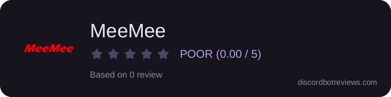 Rating widget preview for MeeMee