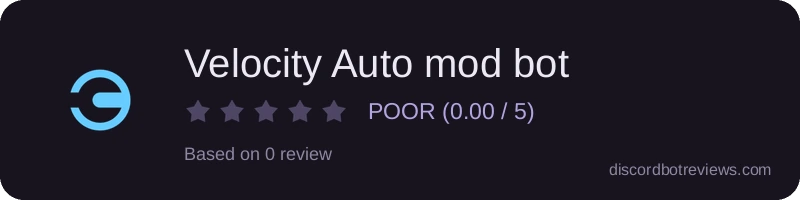 Rating widget preview for Velocity Auto mod bot