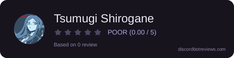 Rating widget preview for Tsumugi Shirogane