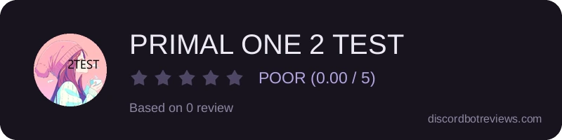Rating widget preview for PRIMAL ONE 2 TEST