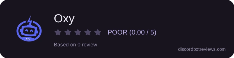 Rating widget preview for Oxy