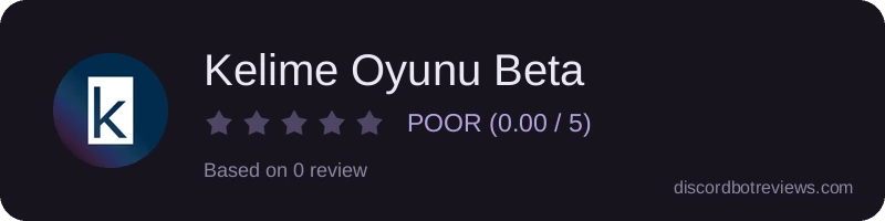 Rating widget preview for Kelime Oyunu Beta