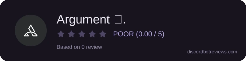Rating widget preview for Argument ✨.