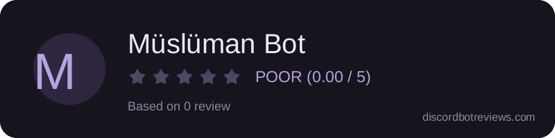Rating widget preview for Müslüman Bot