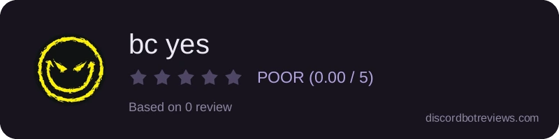 Rating widget preview for bc yes
