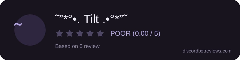 Rating widget preview for ˜”*°•. Tilt .•°*”˜