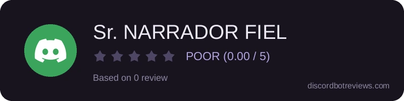 Rating widget preview for Sr. NARRADOR FIEL