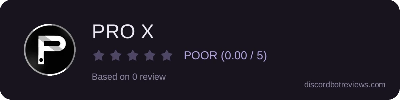 Rating widget preview for PRO X