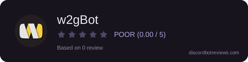 Rating banner for w2gBot
