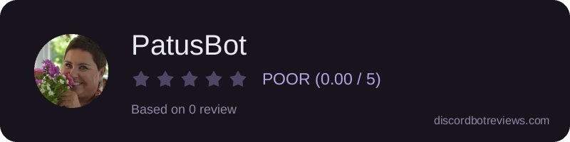 Rating widget preview for PatusBot