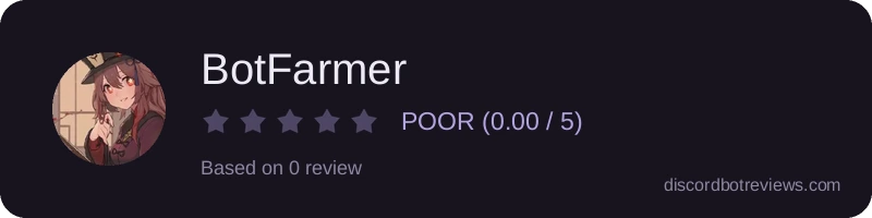 Rating widget preview for BotFarmer
