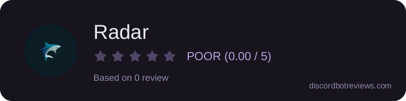 Rating widget preview for Radar