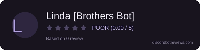 Rating widget preview for Linda [Brothers Bot]