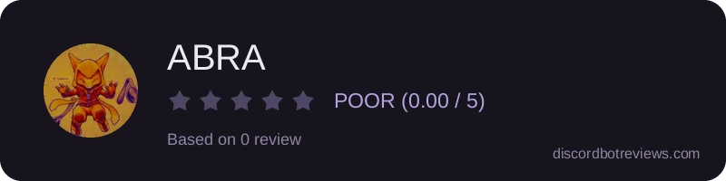 Rating widget preview for ABRA