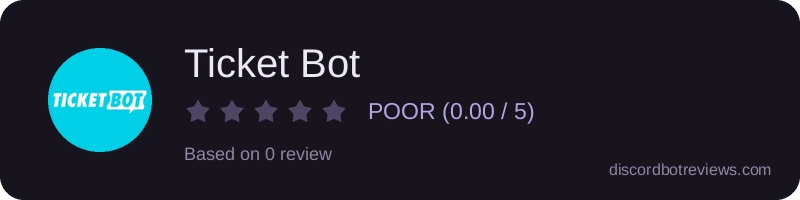 Rating widget preview for Ticket Bot