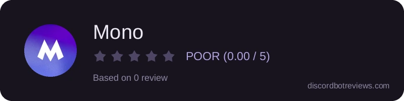 Rating widget preview for Mono