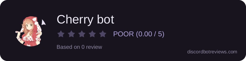 Rating widget preview for Cherry bot
