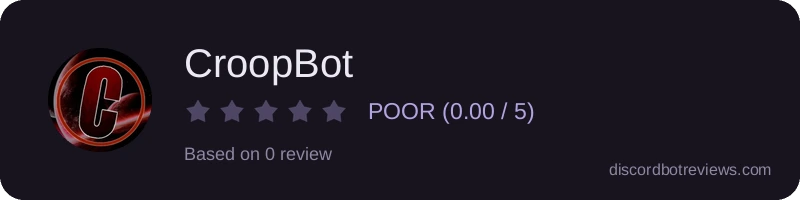 Rating widget preview for CroopBot
