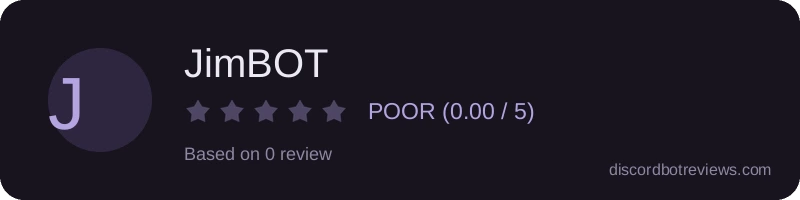 Rating widget preview for JimBOT