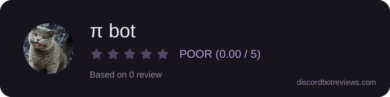 Rating banner for π bot