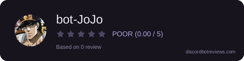 Rating widget preview for bot-JoJo