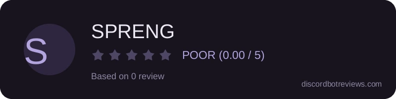 Rating banner for SPRENG