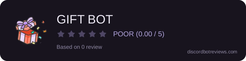 Rating widget preview for GIFT BOT 