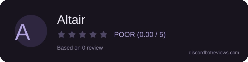 Rating widget preview for Altair