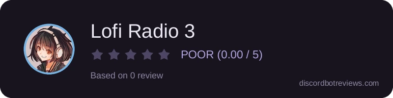 Rating widget preview for Lofi Radio 3