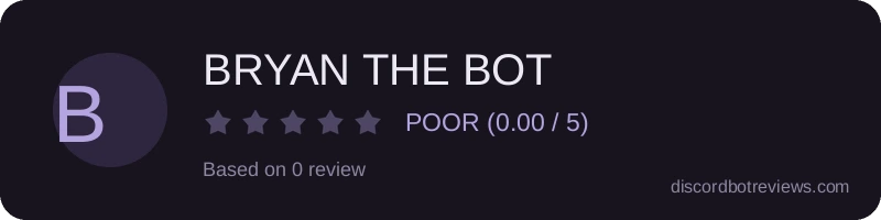 Rating widget preview for BRYAN THE BOT