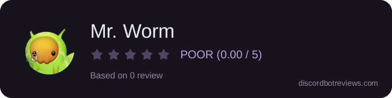 Rating banner for Mr. Worm