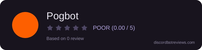 Rating widget preview for Pogbot