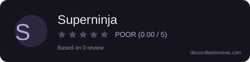 Rating widget preview for Superninja