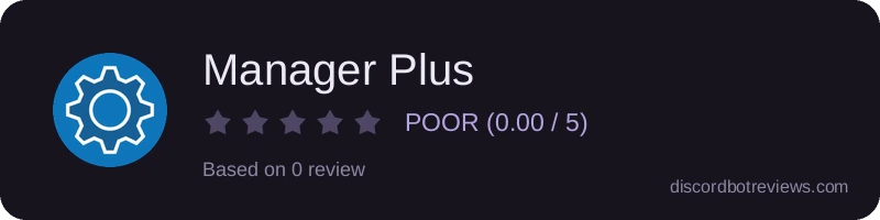 Rating widget preview for Manager Plus