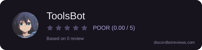 Rating widget preview for ToolsBot