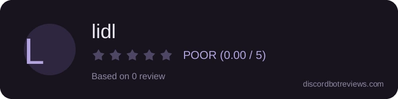 Rating widget preview for lidl