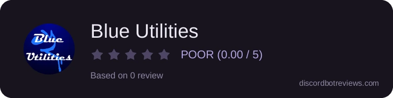 Rating widget preview for Blue Utilities