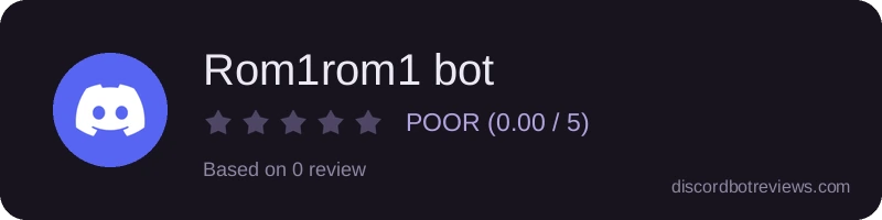 Rating widget preview for Rom1rom1 bot
