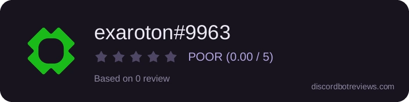 Rating widget preview for exaroton#9963