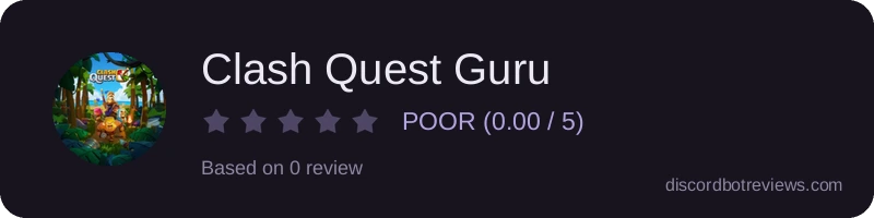 Rating widget preview for Clash Quest Guru