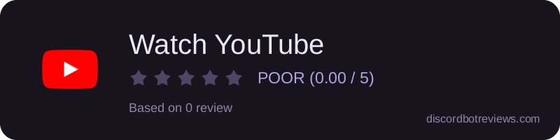 Rating banner for Watch YouTube