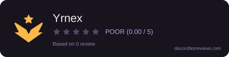 Rating widget preview for Yrnex