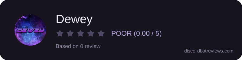 Rating widget preview for Dewey