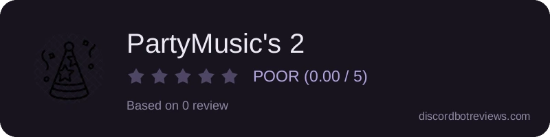 Rating widget preview for PartyMusic's 2