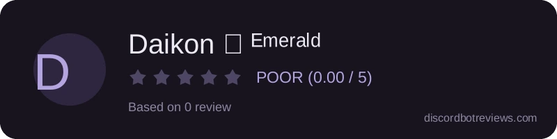 Rating widget preview for Daikon 🍉 ᴱᵐᵉʳᵃˡᵈ