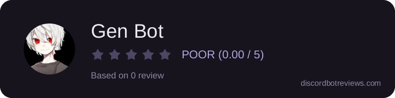 Rating banner for Gen Bot