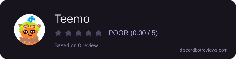 Rating widget preview for Teemo