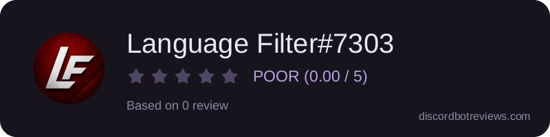 Rating widget preview for Language Filter#7303