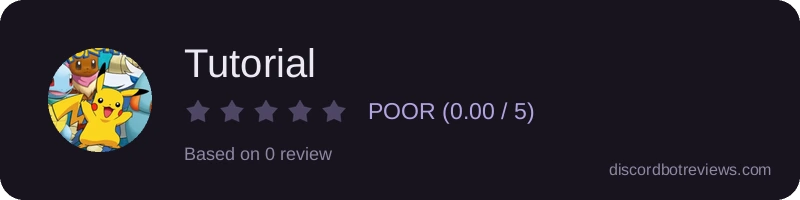 Rating widget preview for Tutorial