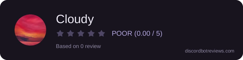 Rating widget preview for Cloudy